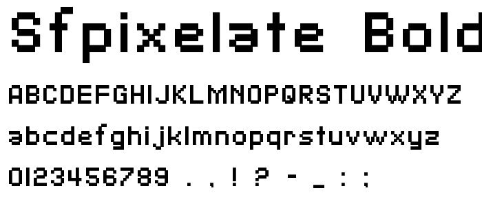 Sfpixelate_Bold font