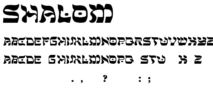 Shalom font
