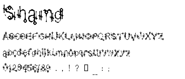 Shamg font