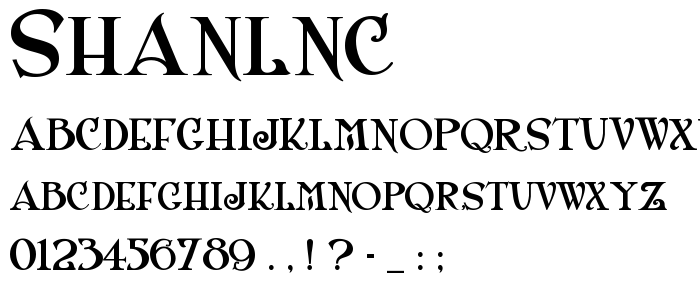 Shanlnc font