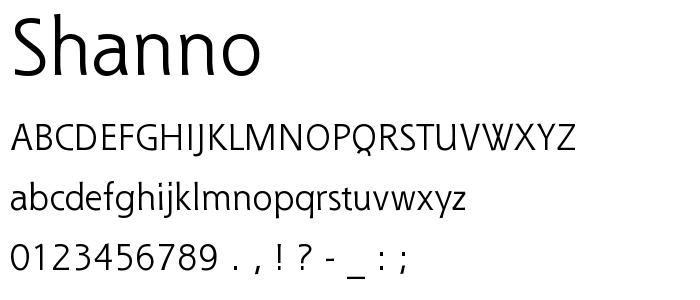 Shanno font