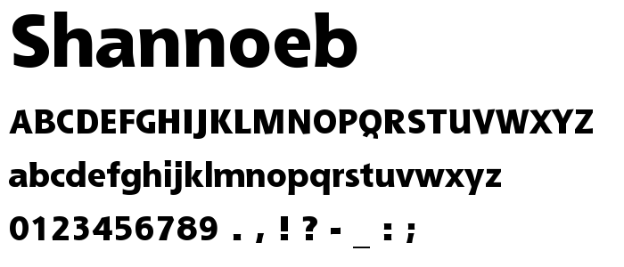 Shannoeb font