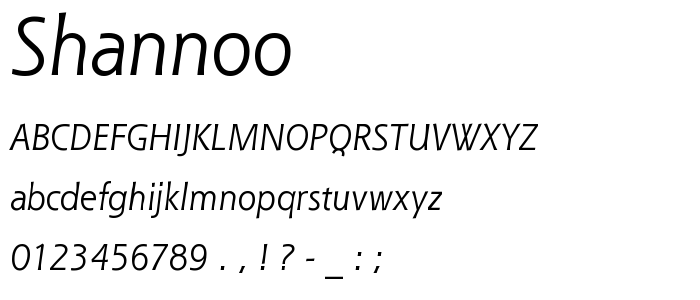 Shannoo font