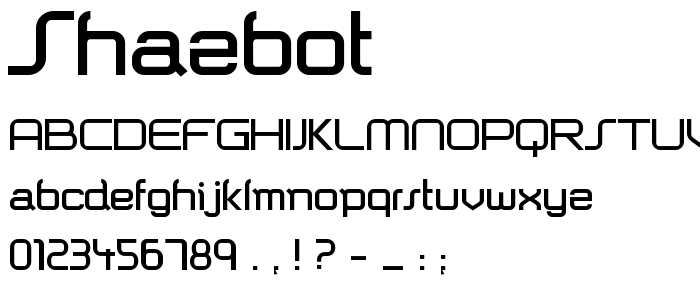 Shazbot font