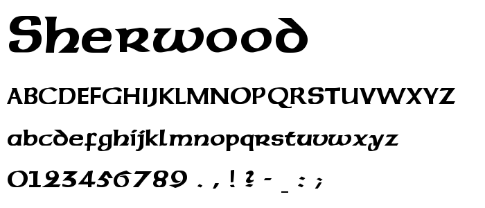 Sherwood font