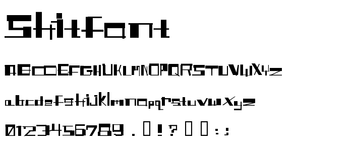 Shitfont font