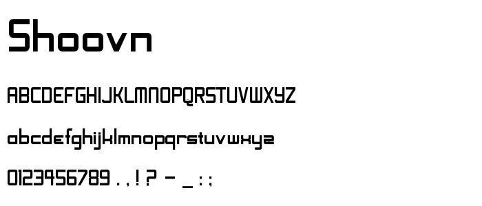 Shoovn font