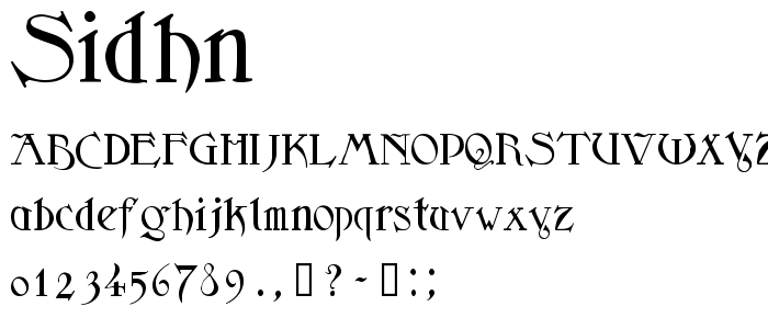 Sidhn font