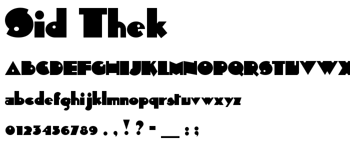 Sid_Thek font