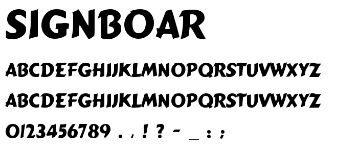 Signboar font