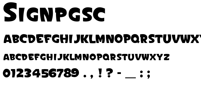 Signpgsc font
