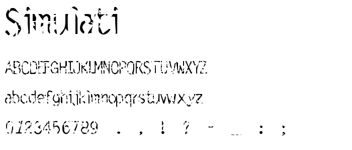 Simulati font