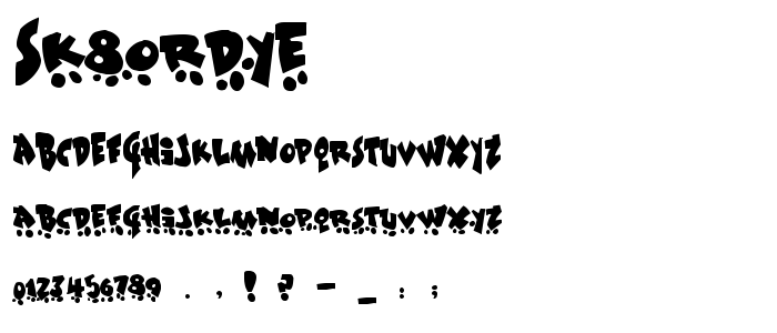 Sk8ordye font