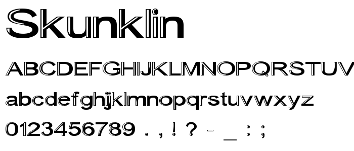 Skunklin font