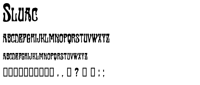 Sluac font