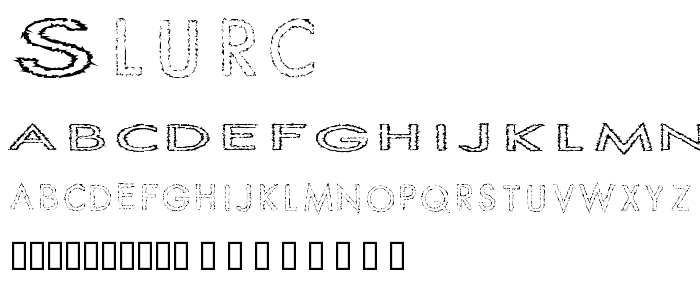 Slurc font