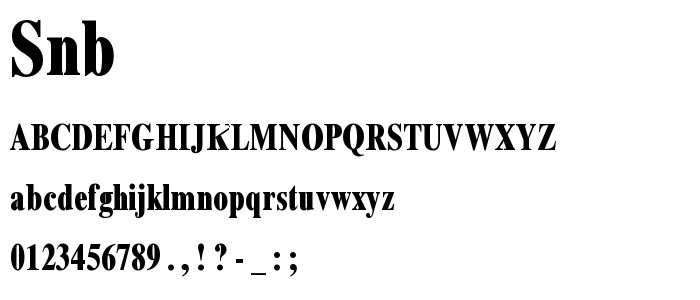 Snb font