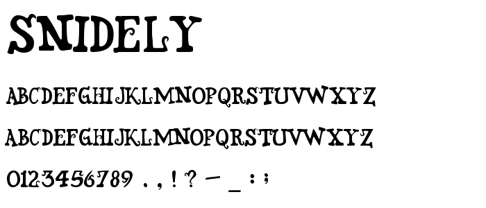 Snidely font