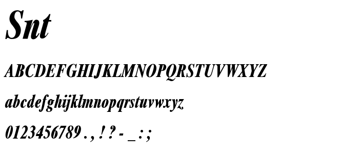 Snt font