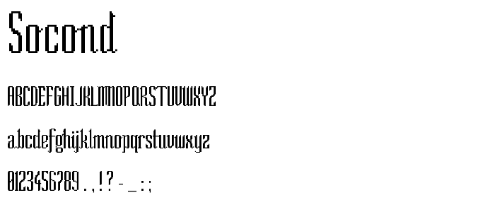 Socond font