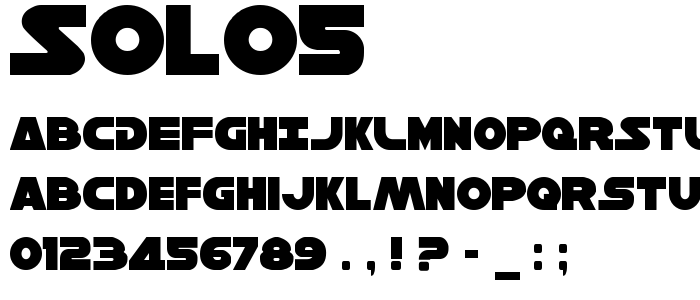 Solo5 font