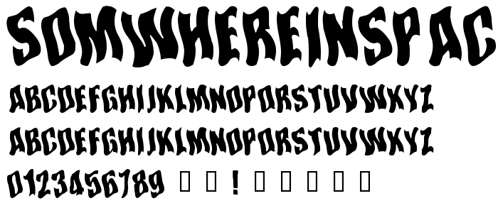 Somwhereinspace font