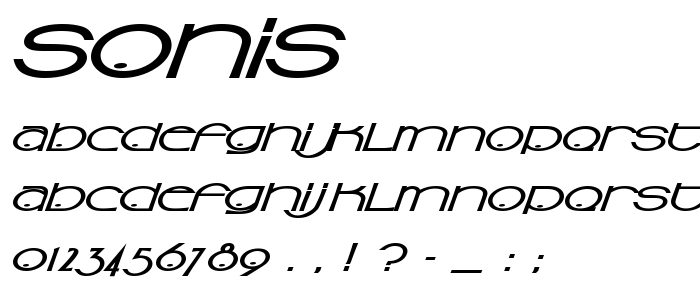 Sonis font