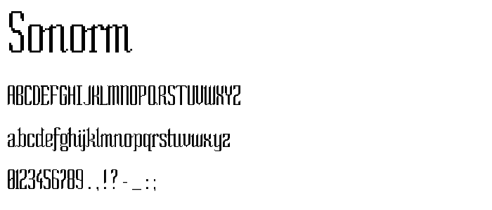 Sonorm font