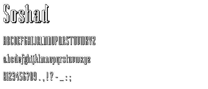 Soshad font