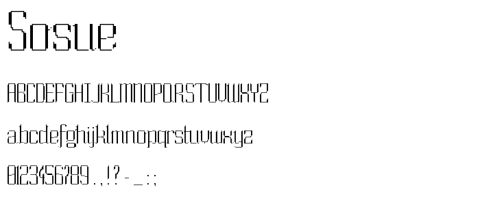 Sosue font