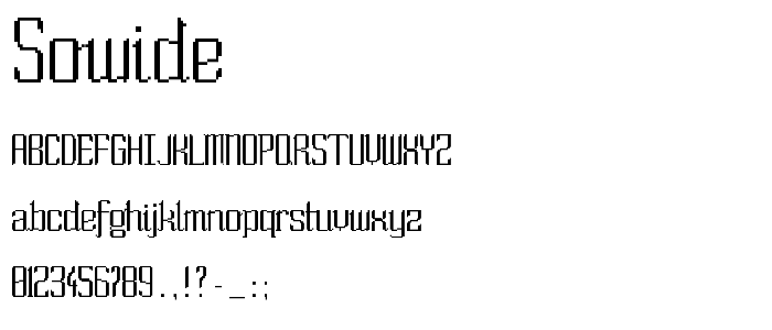Sowide font