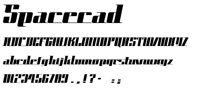 Spacecad font