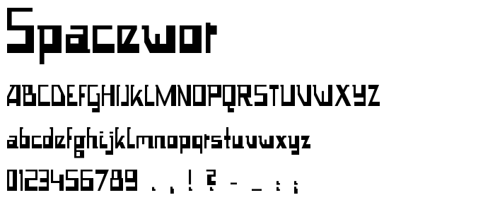 Spacewor font