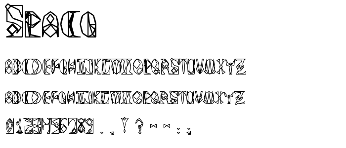 Spacg font