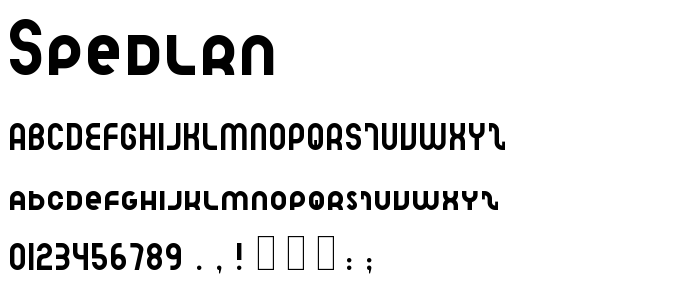 Spedlrn font