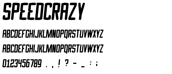 Speedcrazy font