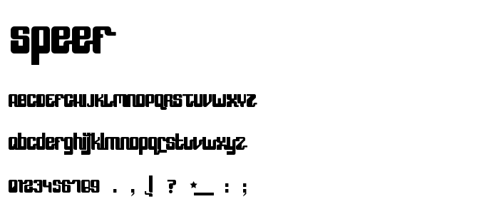 Speef font