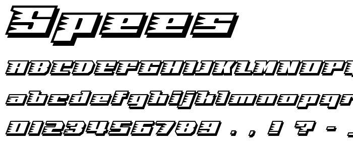 Spees font
