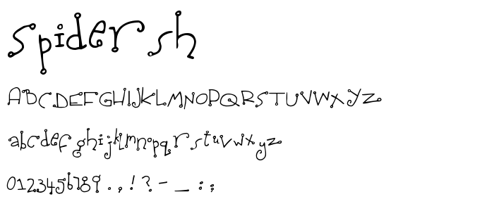 Spidersh font