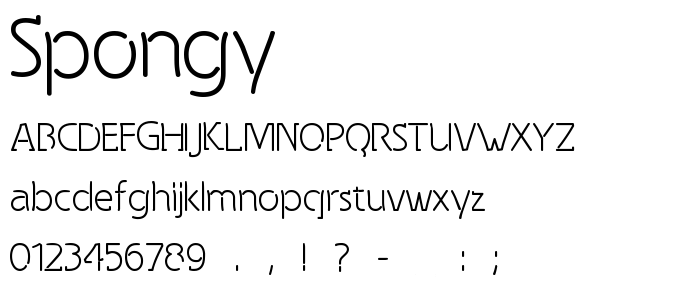 Spongy font