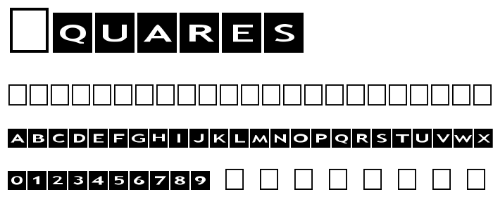 Squares font