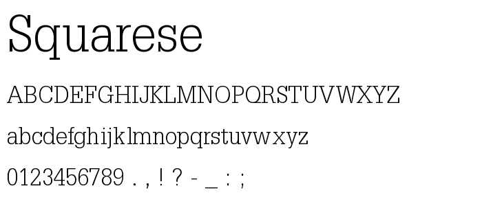 Squarese font