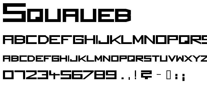 Squaueb font