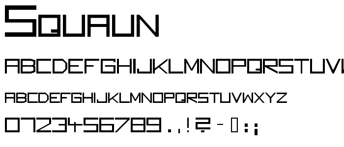 Squaun font