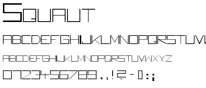 Squaut font