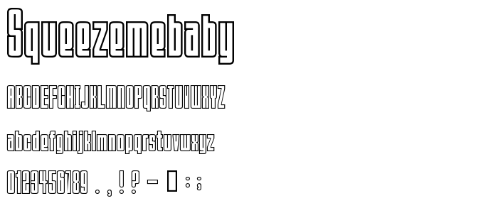 Squeezemebaby font