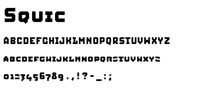 Squic font