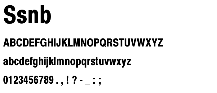 Ssnb font