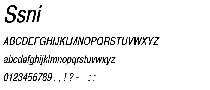 Ssni font