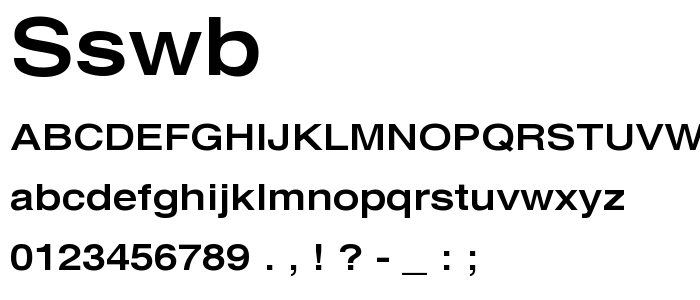 Sswb font